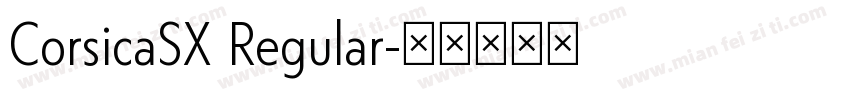 CorsicaSX Regular字体转换